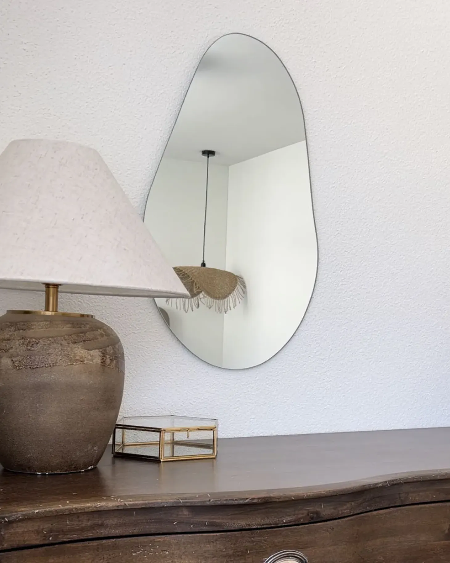 Lustro ścienne AUBAGNE 40 cm 65 cm Srebrny