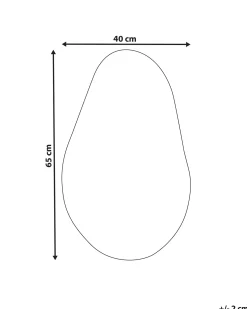 Lustro ścienne AUBAGNE 40 cm 65 cm Srebrny