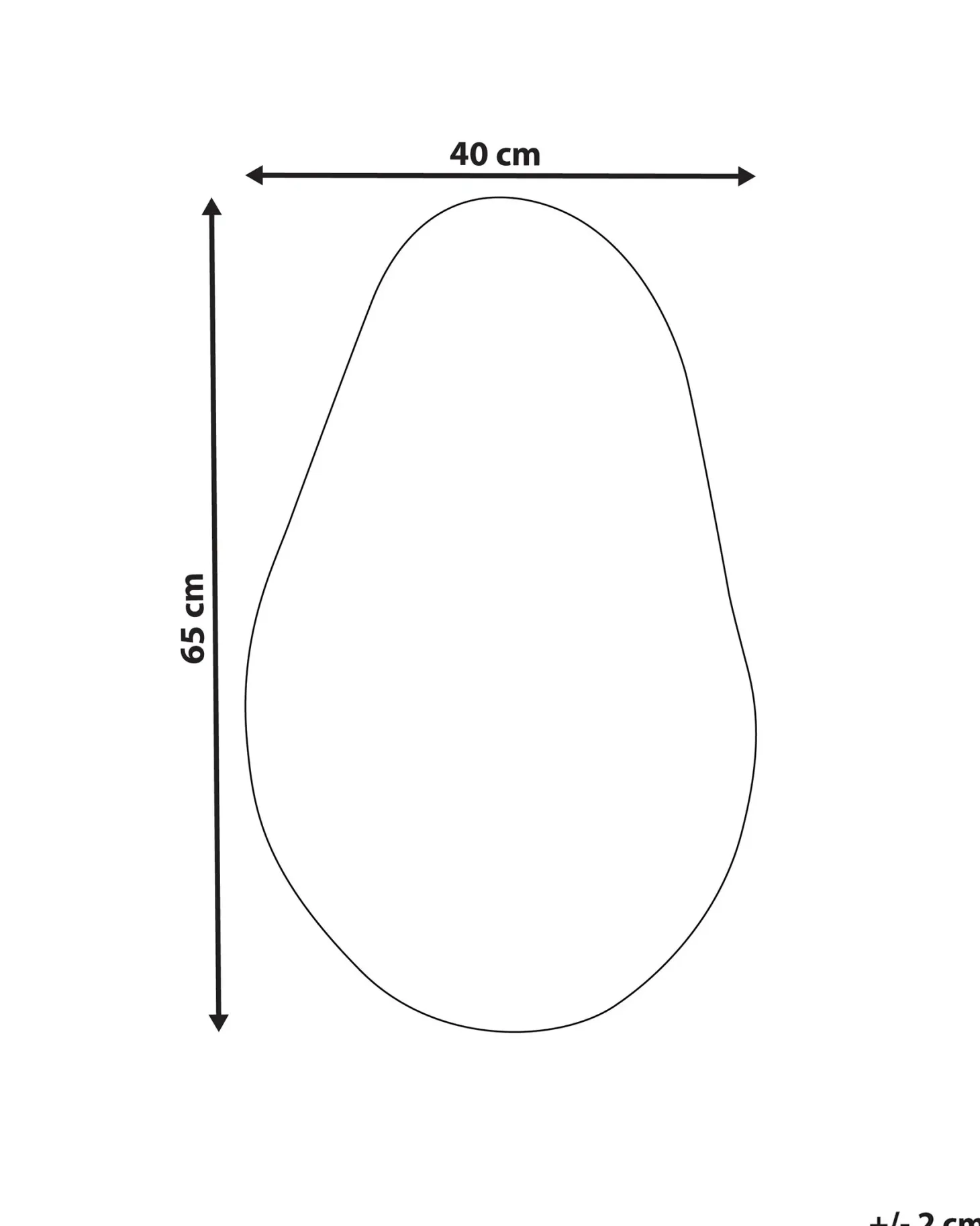 Lustro ścienne AUBAGNE 40 cm 65 cm Srebrny