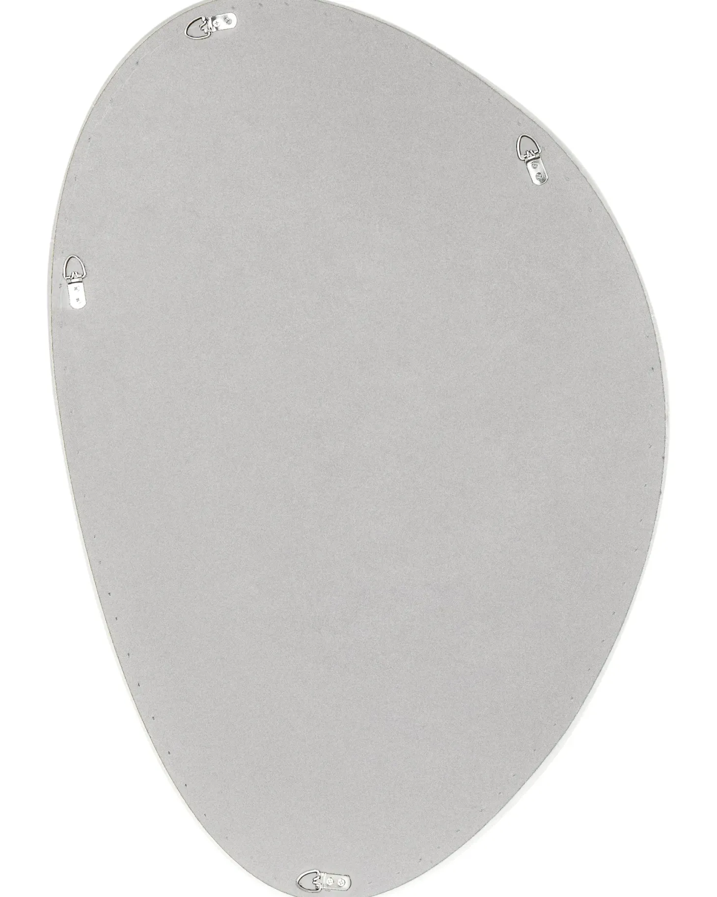 Lustro ścienne AUDES 60 cm 90 cm Welur Złamana biel