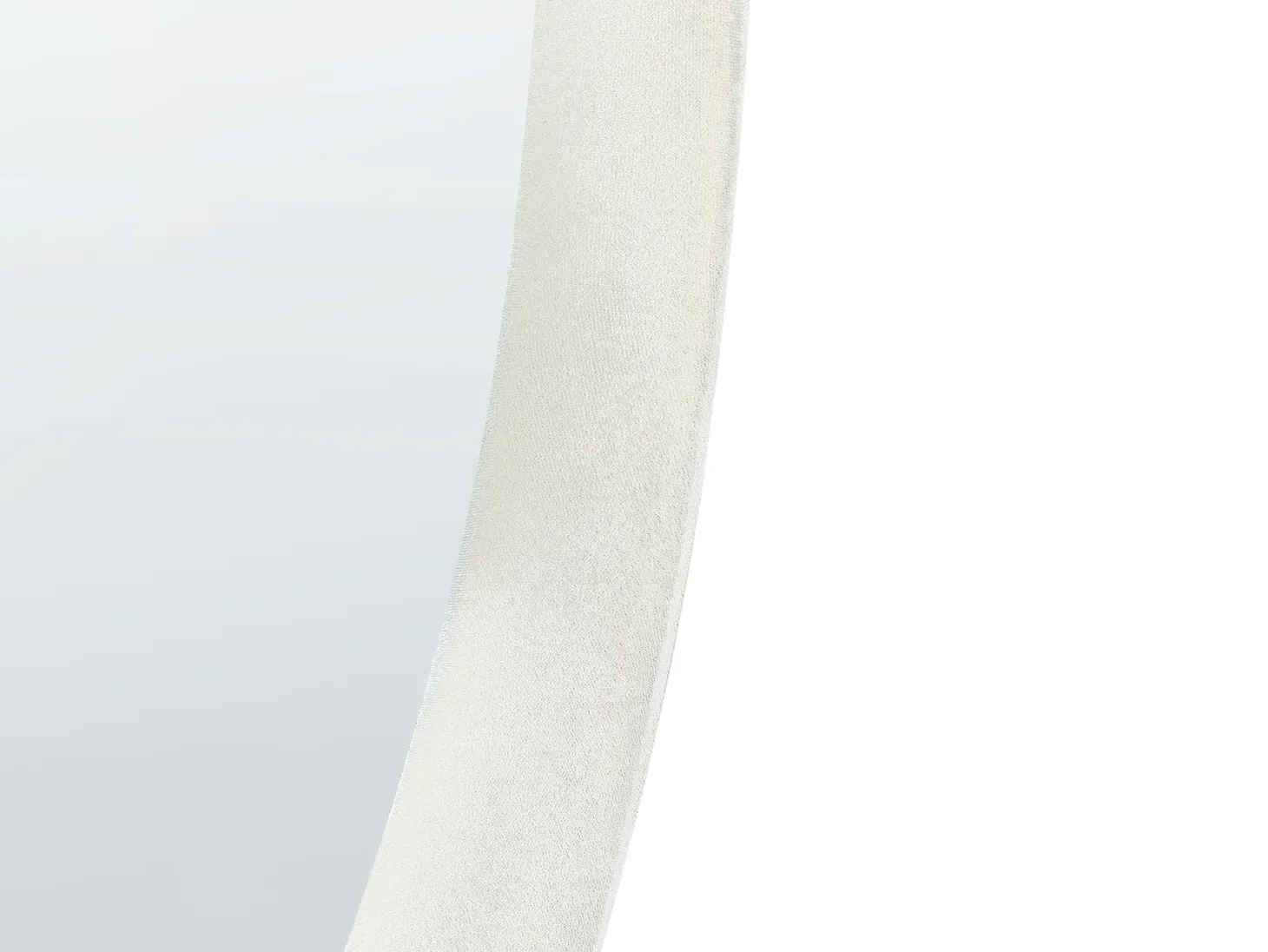Lustro ścienne AUDES 60 cm 90 cm Welur Złamana biel
