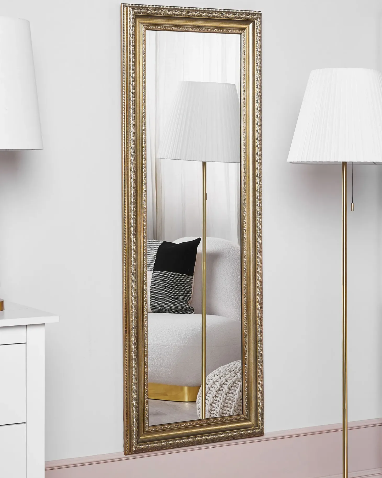 Lustro ścienne AURILLAC 51 cm 141 cm Złoty