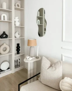 Lustro ścienne AUXERRE 40 cm 80 cm Srebrny