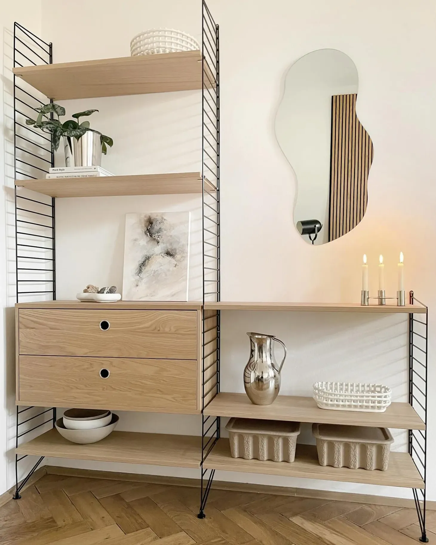 Lustro ścienne AUXERRE 40 cm 80 cm Srebrny