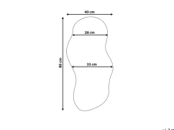 Lustro ścienne AUXERRE 40 cm 80 cm Srebrny