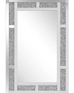 Lustro ścienne AVRILLE 60 cm 90 cm Srebrny