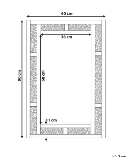 Lustro ścienne AVRILLE 60 cm 90 cm Srebrny