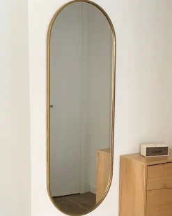 Lustro ścienne AZEVILLE 46 cm 122 cm Metal Złoty
