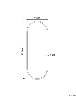 Lustro ścienne AZEVILLE 46 cm 122 cm Metal Złoty