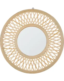 Lustro ścienne BACATA 60 cm 60 cm Bambus Naturalny