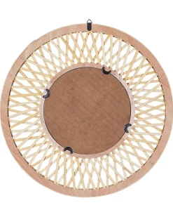 Lustro ścienne BACATA 60 cm 60 cm Bambus Naturalny