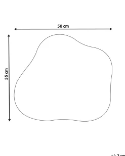 Lustro ścienne BAGNEUX 50 cm 55 cm Srebrny