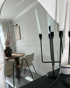 Lustro ścienne BAGNEUX 50 cm 55 cm Srebrny