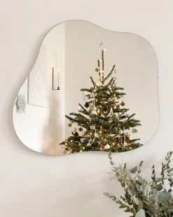 Lustro ścienne BAGNEUX 50 cm 55 cm Srebrny