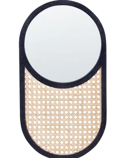 Lustro ścienne BALEAL 30 cm 56 cm Rattan Naturalny