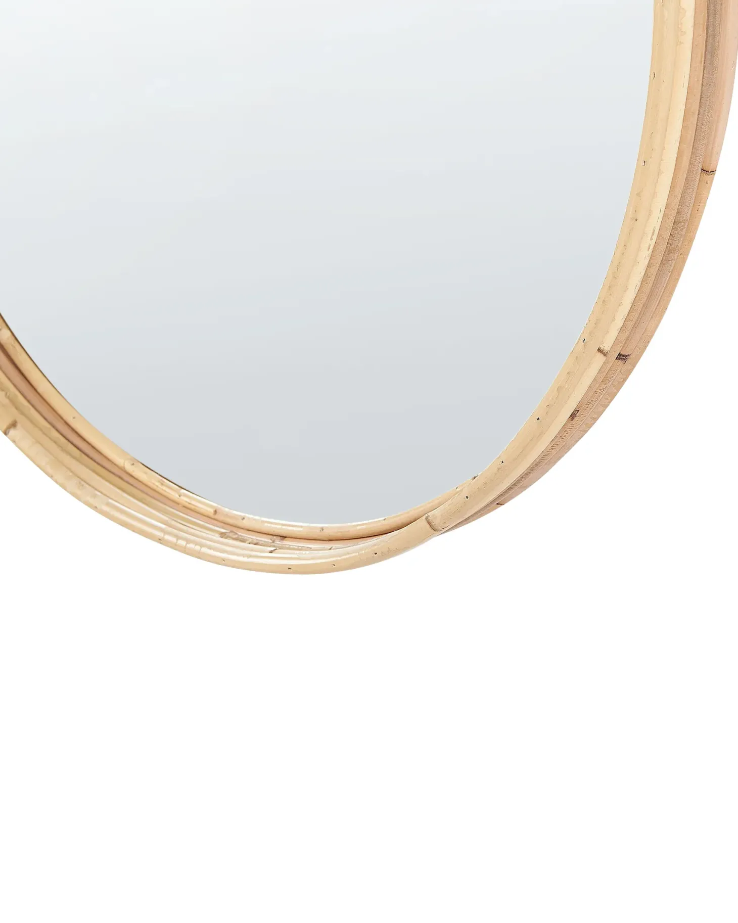 Lustro ścienne BARUNG 60 cm 60 cm Rattan Naturalny Beżowy