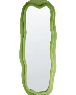 Lustro ścienne BEAUNE 56 cm 160 cm Welur Zielony
