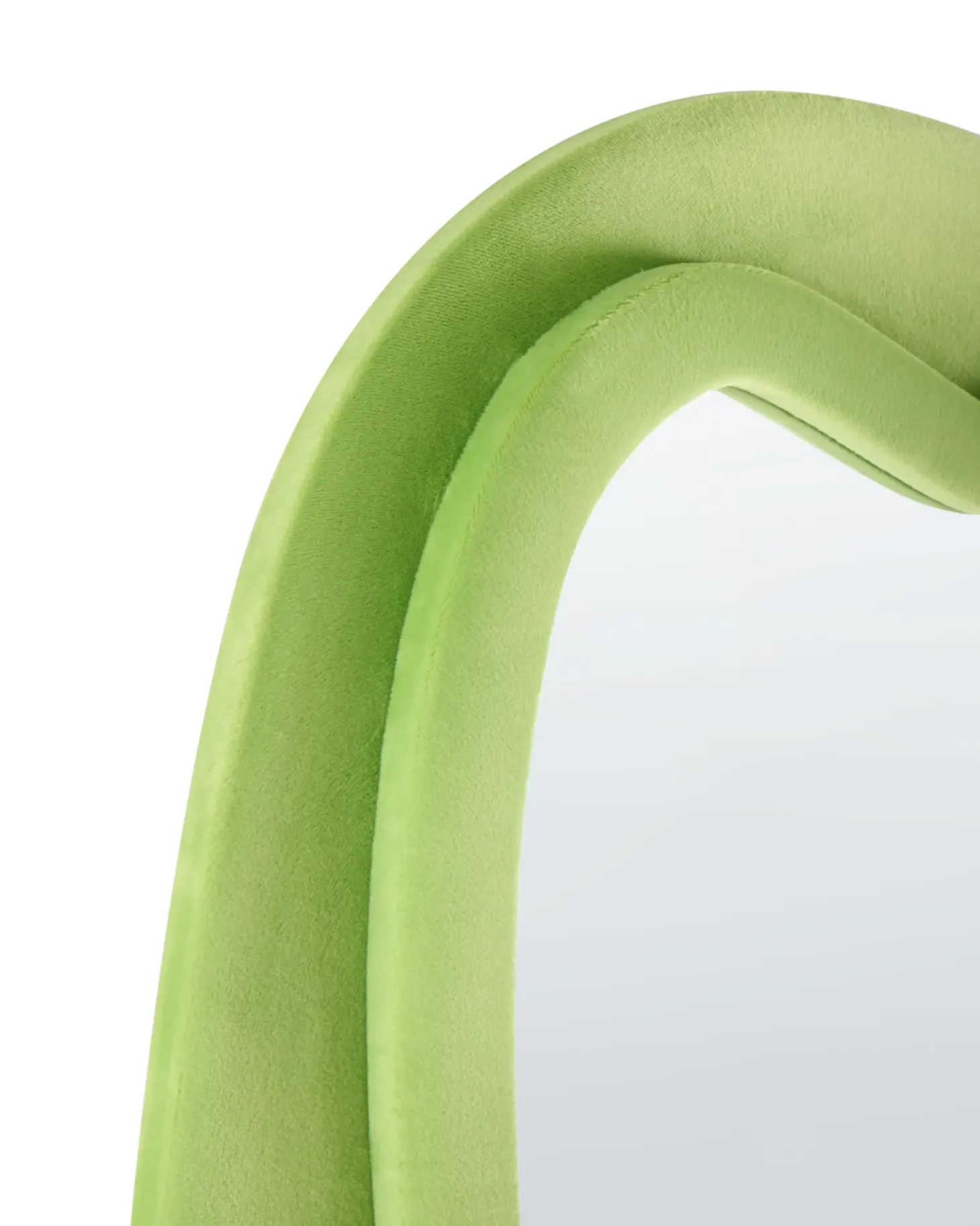 Lustro ścienne BEAUNE 56 cm 160 cm Welur Zielony