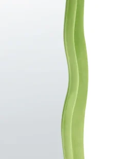 Lustro ścienne BEAUNE 56 cm 160 cm Welur Zielony