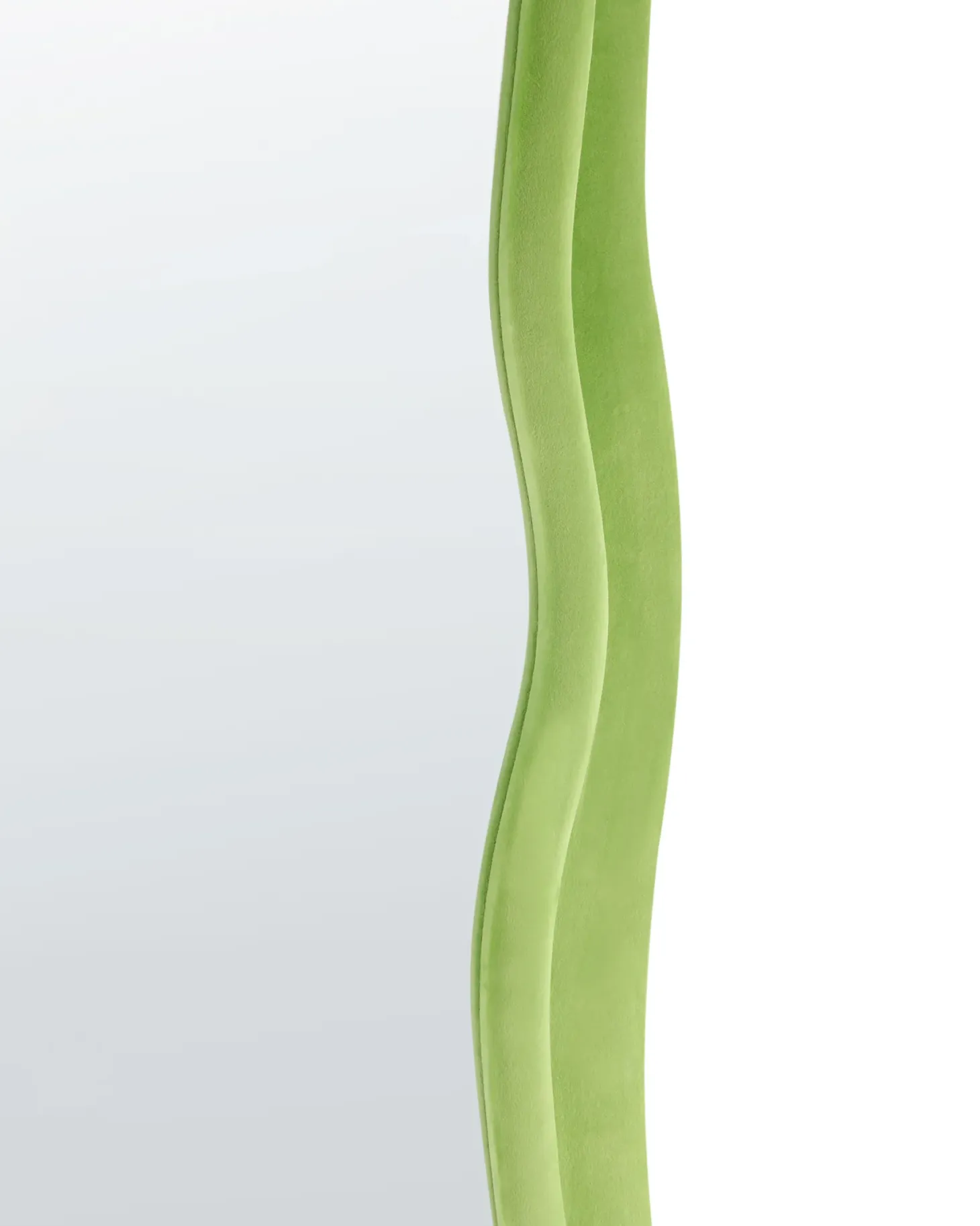 Lustro ścienne BEAUNE 56 cm 160 cm Welur Zielony