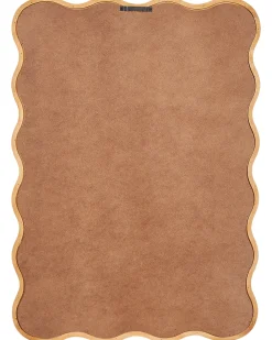 Lustro ścienne BEFFES 50 cm 72 cm Drewno sosnowe Naturalny