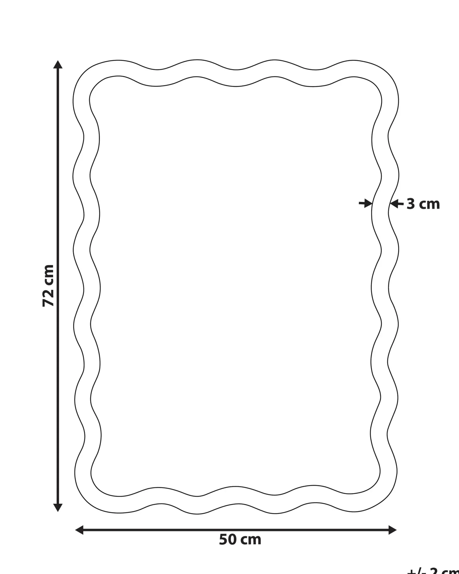Lustro ścienne BEFFES 50 cm 72 cm Drewno sosnowe Naturalny