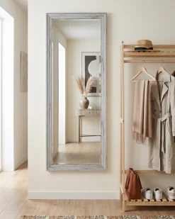 Lustro ścienne BENON 50 cm 130 cm Złamana biel