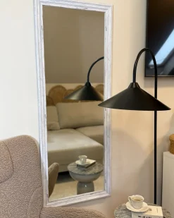 Lustro ścienne BENON 50 cm 130 cm Złamana biel