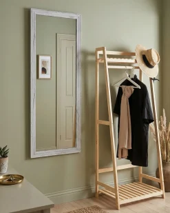 Lustro ścienne BENON 50 cm 130 cm Złamana biel
