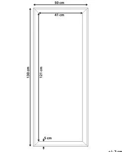Lustro ścienne BENON 50 cm 130 cm Złamana biel
