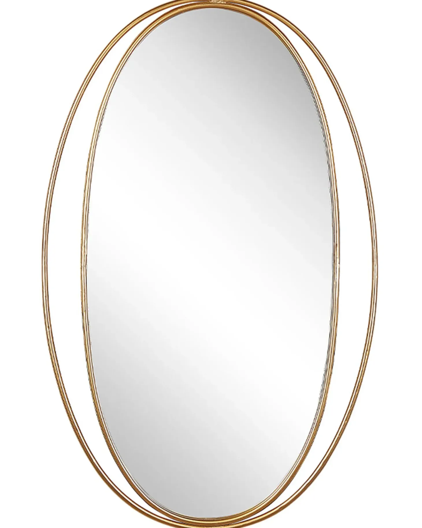 Lustro ścienne BESSON 55 cm 90 cm Metal Złoty