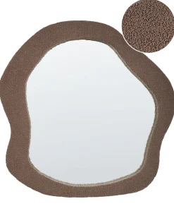 Lustro ścienne BLISMES 79 cm 80 cm Boucle Brązowy