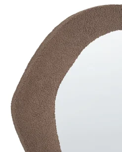 Lustro ścienne BLISMES 79 cm 80 cm Boucle Brązowy