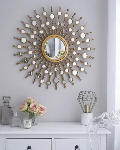 Lustro ścienne BLOIS 70 cm 70 cm Metal Złoty