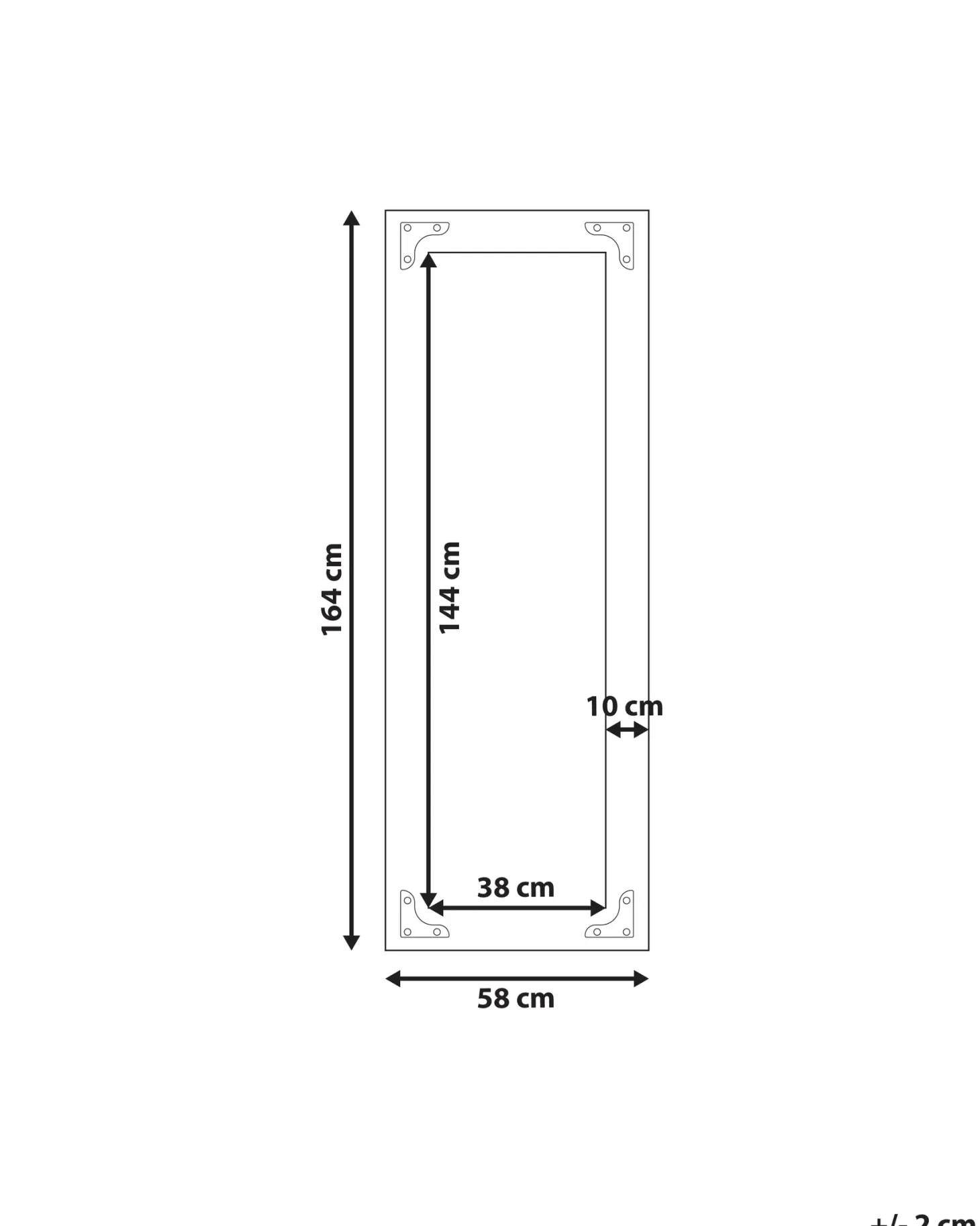 Lustro ścienne BLOSVILLE 58 cm 164 cm Drewno jodłowe Brązowy