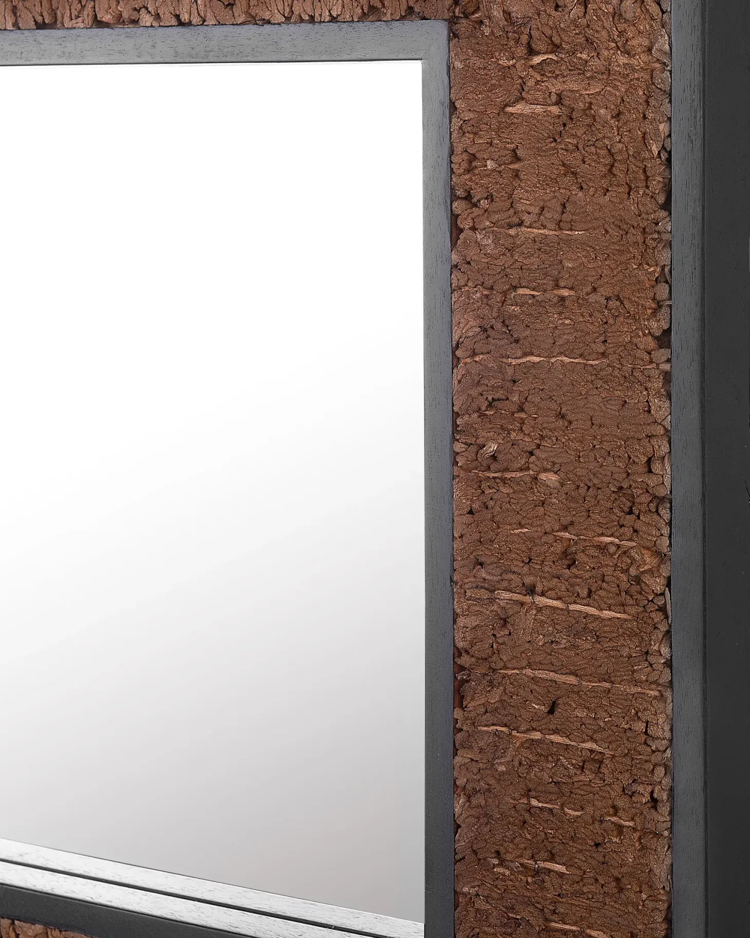 Lustro ścienne BOISE 60 cm 60 cm Drewno tekowe Ciemnobrązowy