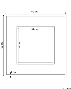 Lustro ścienne BOISE 60 cm 60 cm Drewno tekowe Ciemnobrązowy