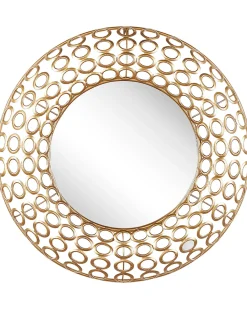 Lustro ścienne BOURDON 80 cm 80 cm Metal Złoty