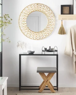 Lustro ścienne BOURDON 80 cm 80 cm Metal Złoty