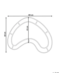 Lustro ścienne BOUVRON 80 cm 60 cm Kolorowy