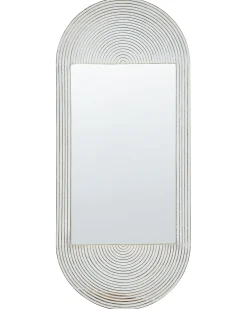 Lustro ścienne BRIANT 56 cm 130 cm Drewno mango Biały