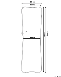 Lustro ścienne BRIEUC 50 cm 160 cm Złoty