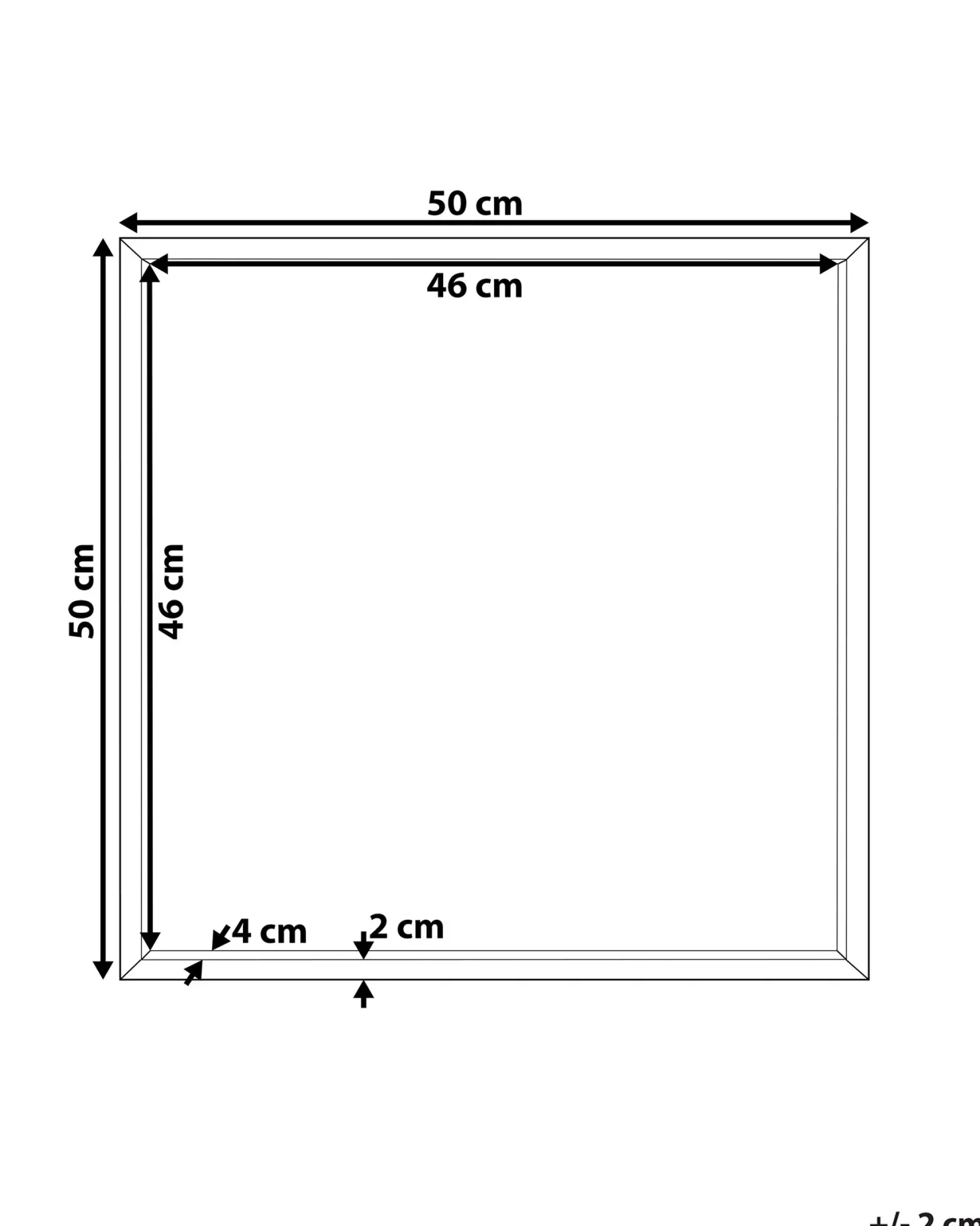 Lustro ścienne BRIGNOLES 50 cm 50 cm Czarny