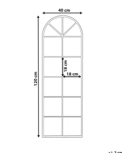 Lustro ścienne BROUAGE 40 cm 120 cm Metal Czarny