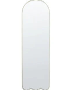 Lustro ścienne BUSSY 45 cm 145 cm Metal Złamana biel