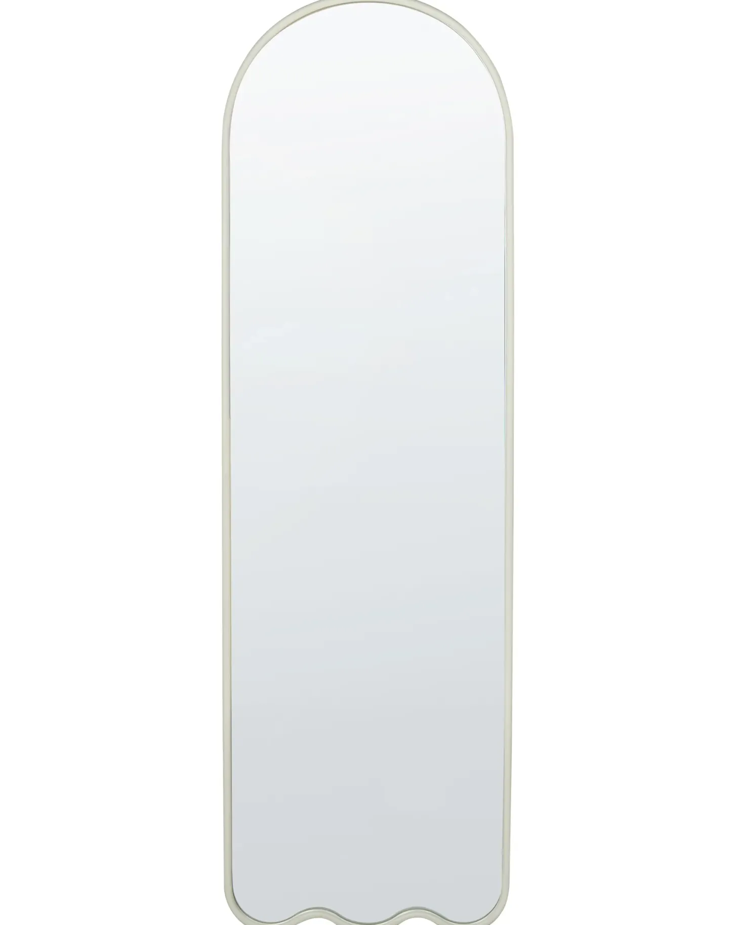 Lustro ścienne BUSSY 45 cm 145 cm Metal Złamana biel