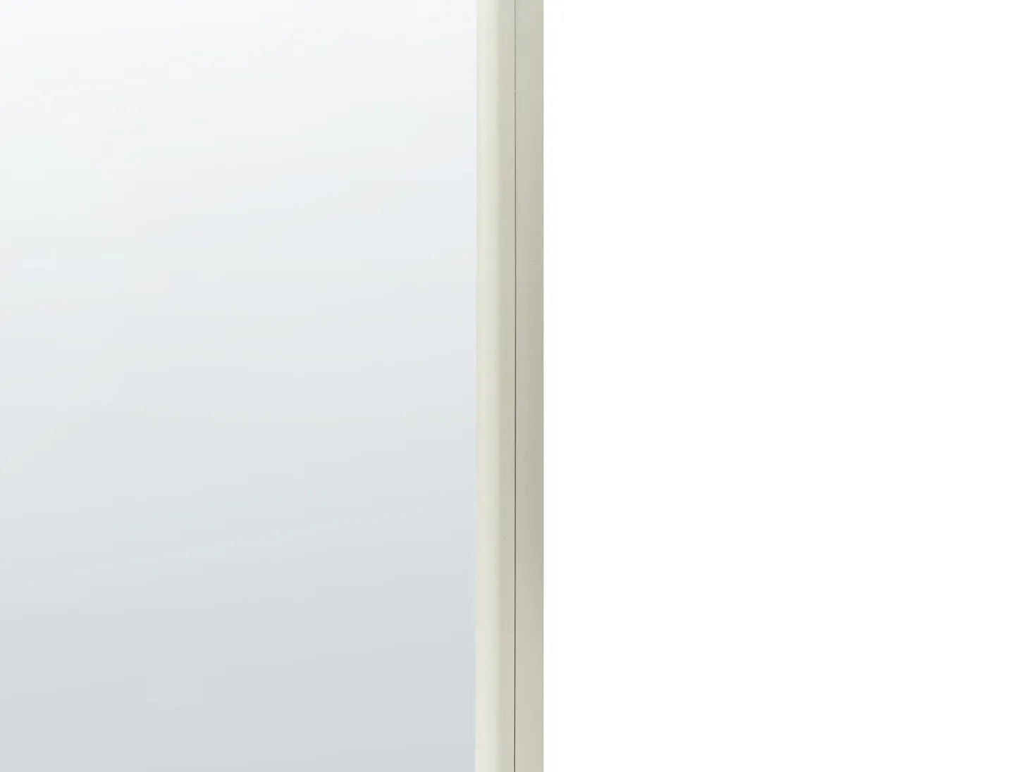 Lustro ścienne BUSSY 45 cm 145 cm Metal Złamana biel