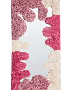 Lustro ścienne CAGERI 41 cm 75 cm Bawełna Różowy