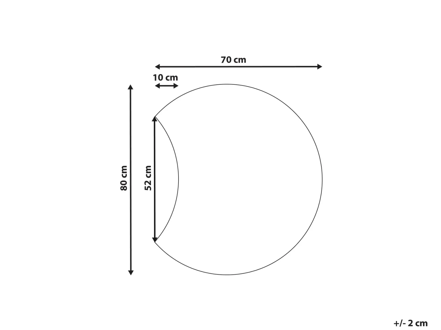 Lustro ścienne CAMBRAI 80 cm 70 cm Niebieski