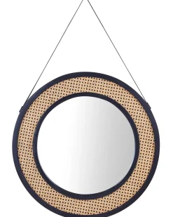 Lustro ścienne CAMBRAI 70 cm 104 cm Rattan Naturalny